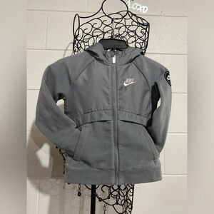 Nike Kids Gray Fleece Jacket Size 4